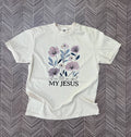 Let Me Tell You About My Jesus Floral - Comfort Colors Ivory