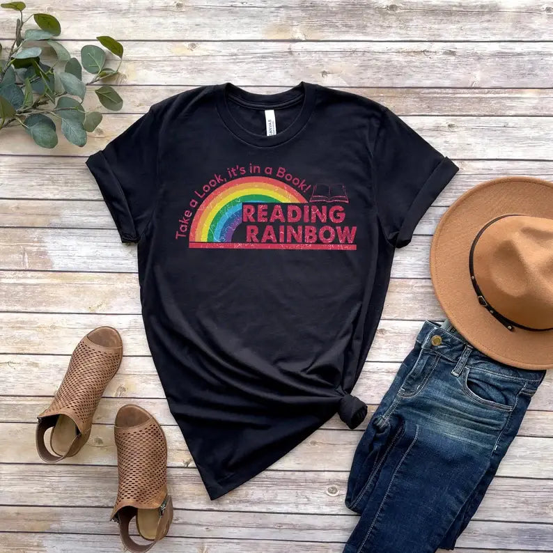 Take A Look, It's in A Book Reading Rainbow T-Shirt