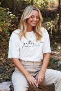 Gather and Be Grateful Mineral Washed Graphic Top