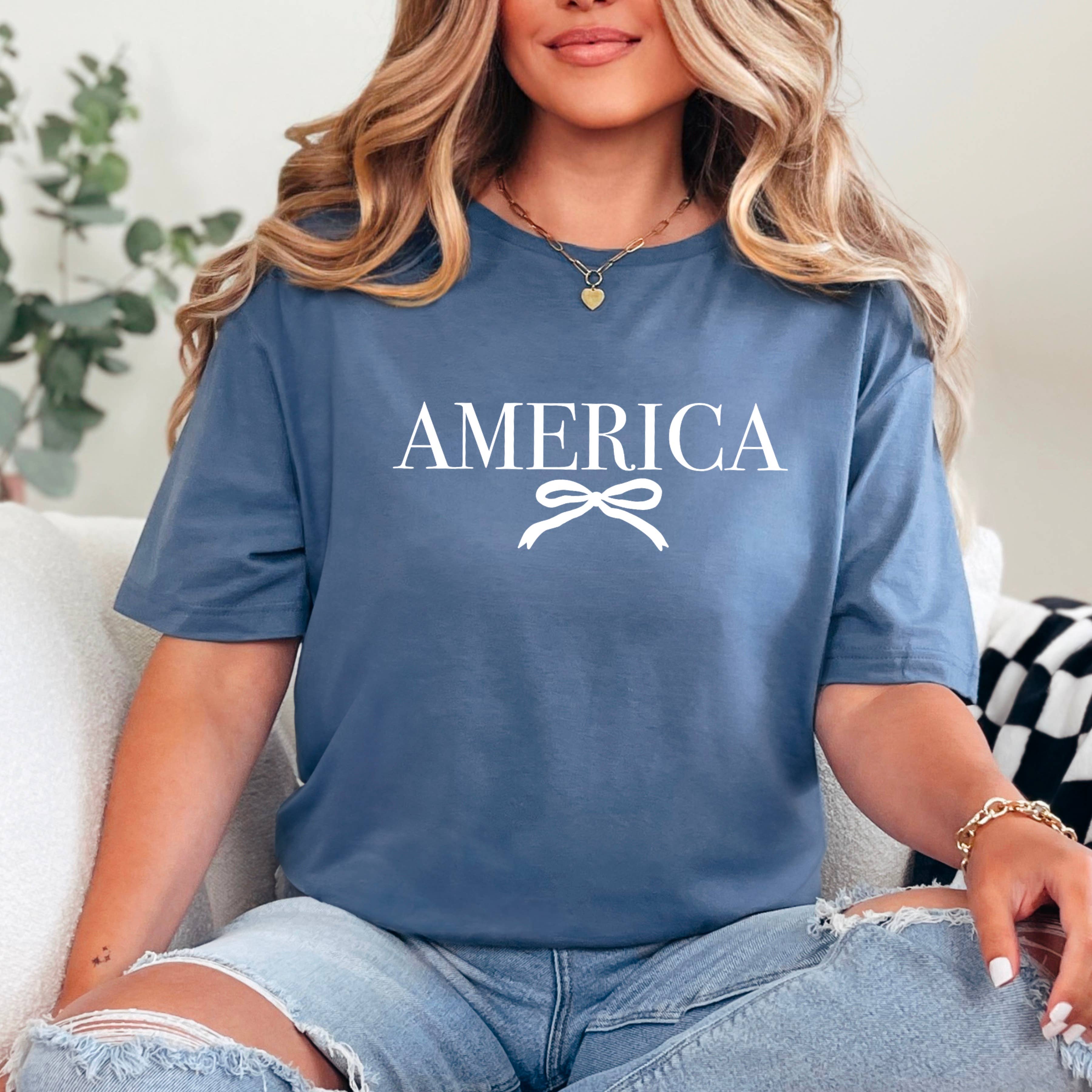 Coquette America Shirt | July 4th Graphic Tee | Gildan