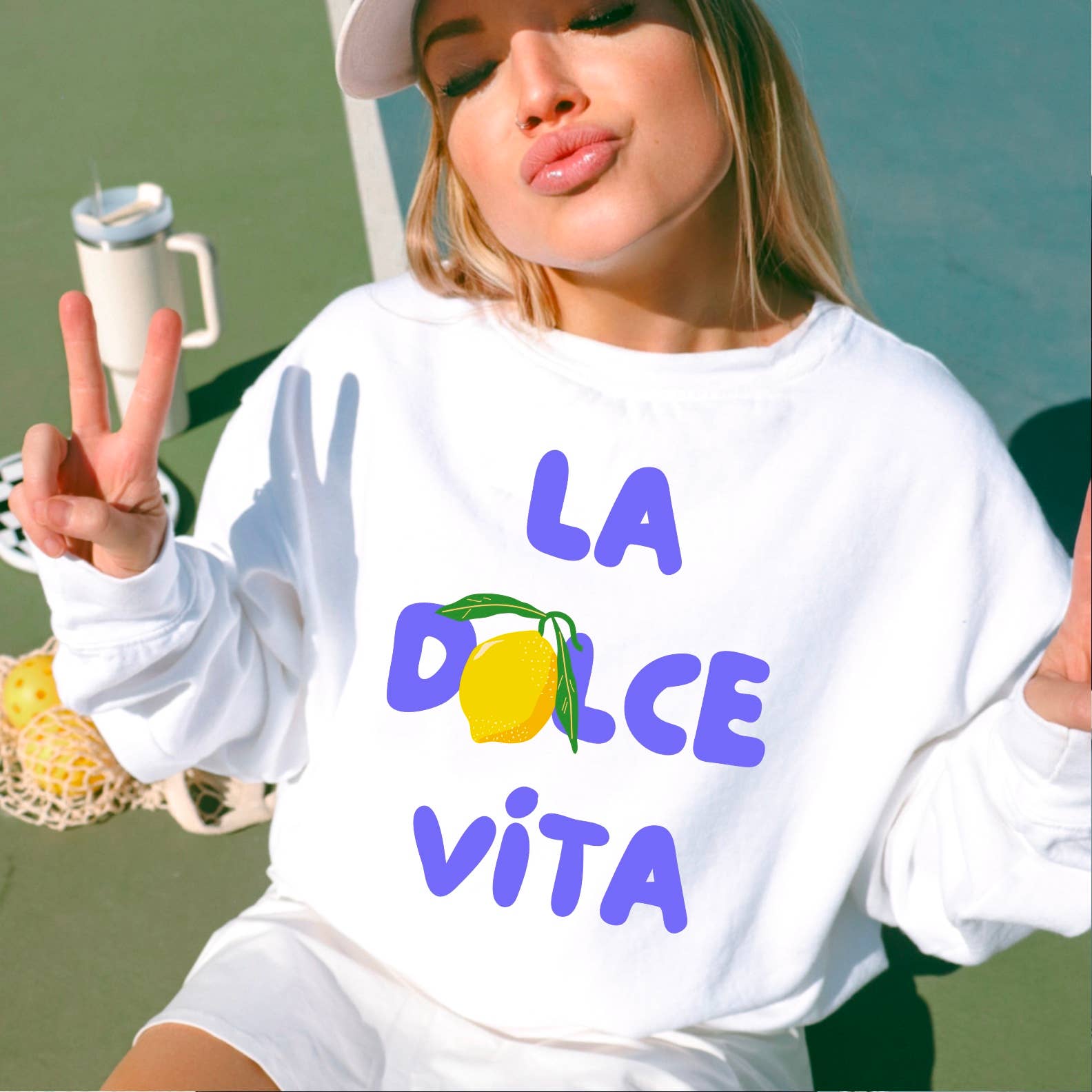 La Dolce Vita Lemon Graphic Sweatshirt | Spring 2025