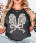Lace Bunny Ears Easter - Dark Heather Gray
