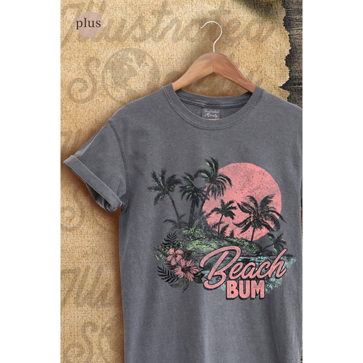 Beach Bum Vintage Graphic Plus Tee