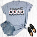 Retro Checkered Baseball Mama Graphic Tee