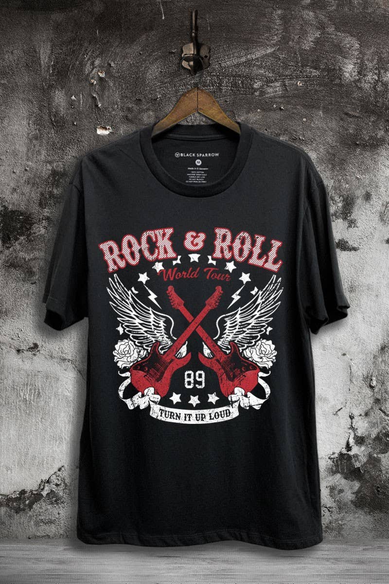 Rock and Roll Guitar Wings Graphic Top