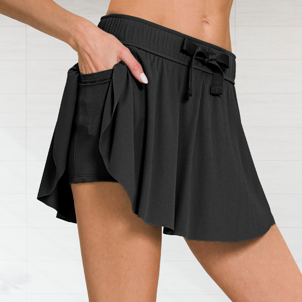..Flare Tennis Skort w/ Hidden Inner Pockets