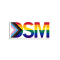 Dsm Text Progress Pride Flag Die-Cut Sticker
