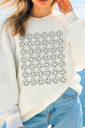Smile Puff Graphic Brushed Sweatshirts