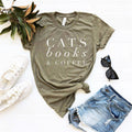 Cats Books & Coffee T-Shirt