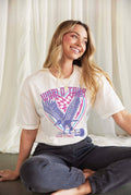 World Tour Rock N' Roll Mineral Washed Graphic Top