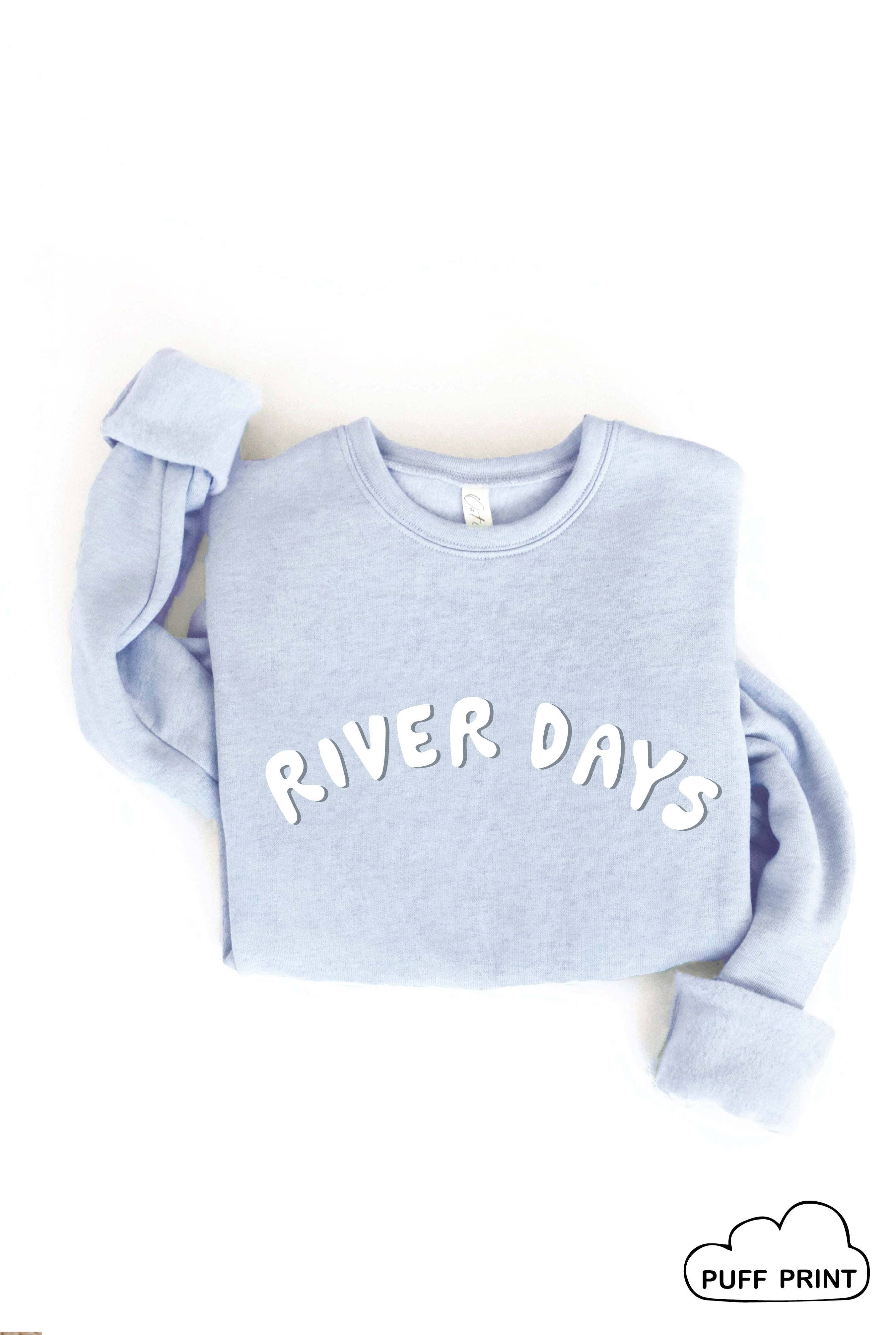 River Days  Print Graphic Sweatshirt