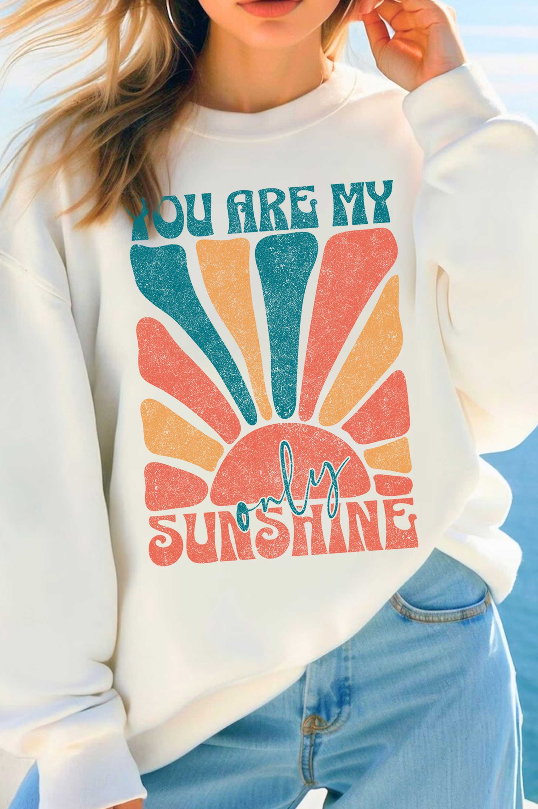 You Are My Only Sunshine Graphic Brushed Sweatshirts