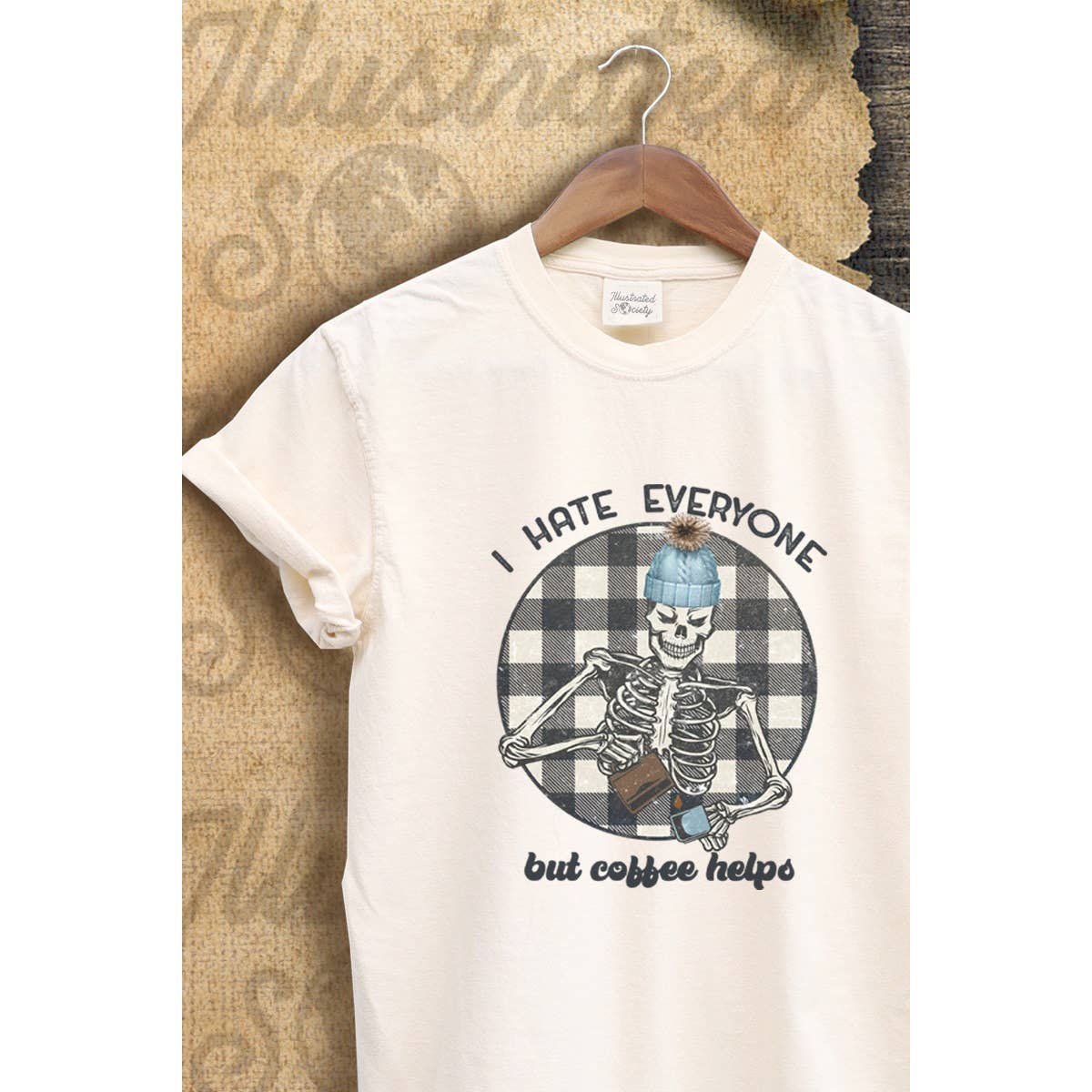 Coffee Helps Vintage Graphic  Tee