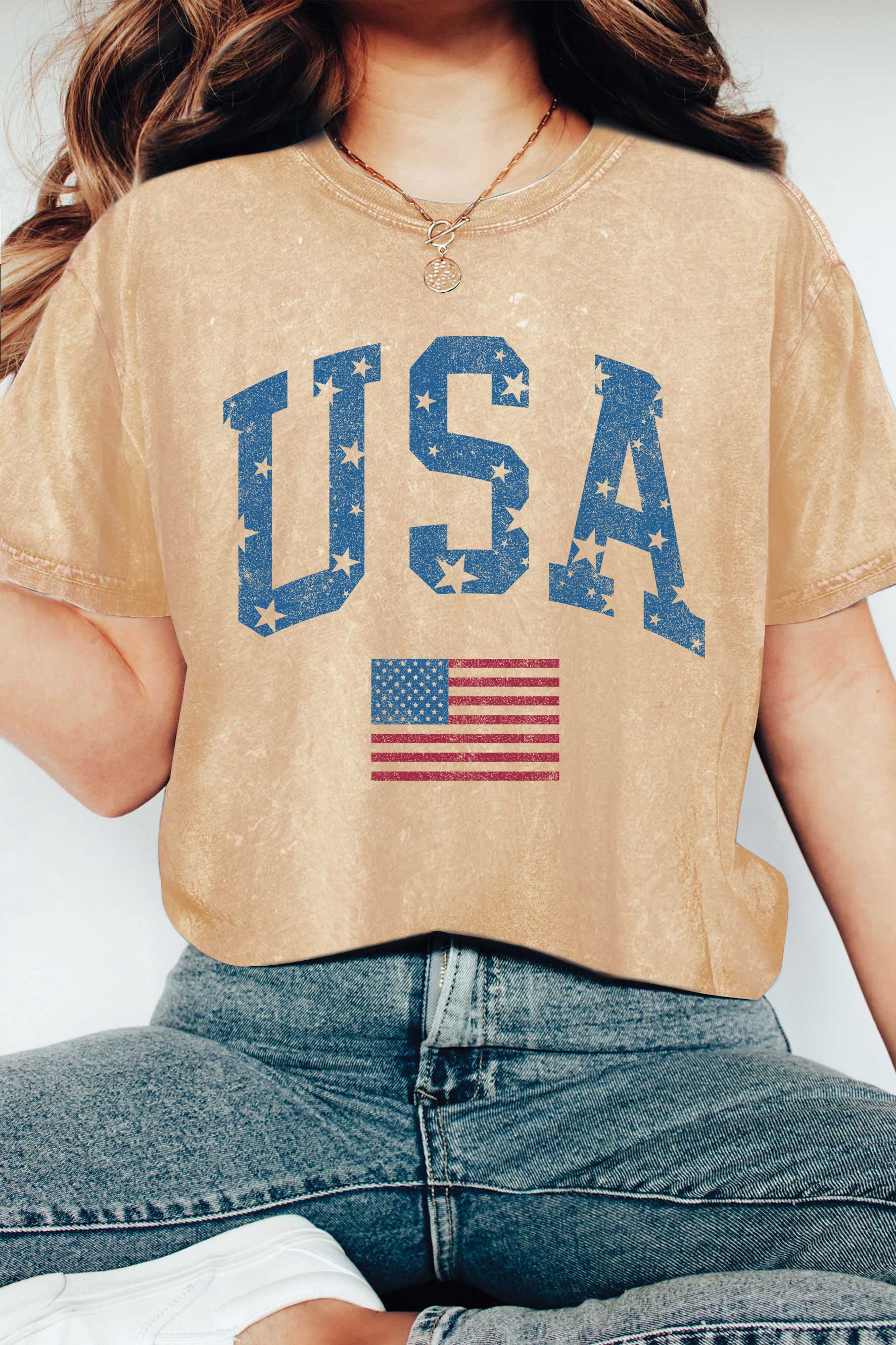 USA Flag Mineral Graphic Tshirts