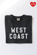 West Coast Graphic Plus Size Mineral Washed Graphic Top