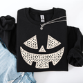 Jack O Lantern, Dalmatian Print, Halloween Sweatshirt