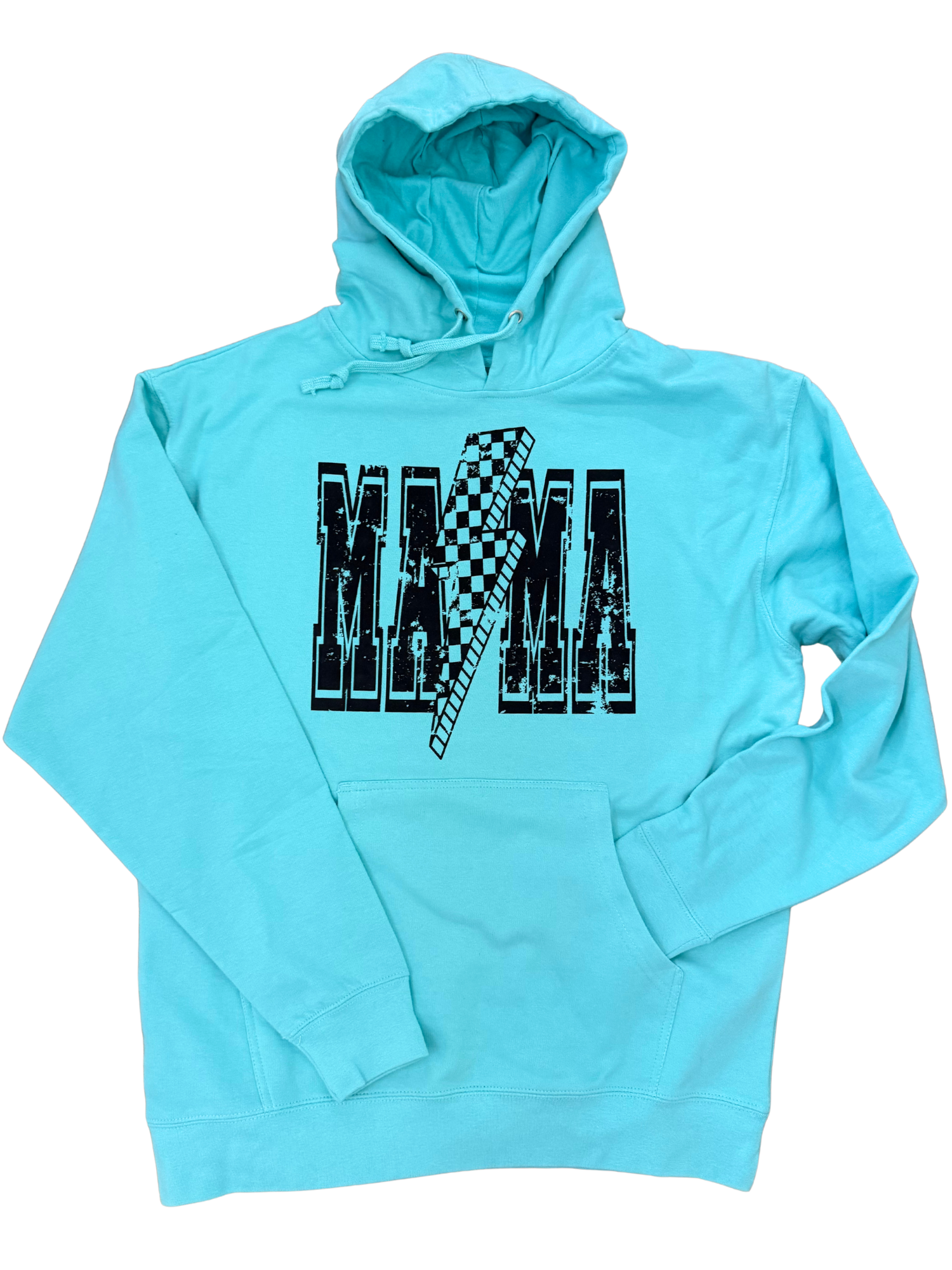 Mama Checkered Bolt Hoodie