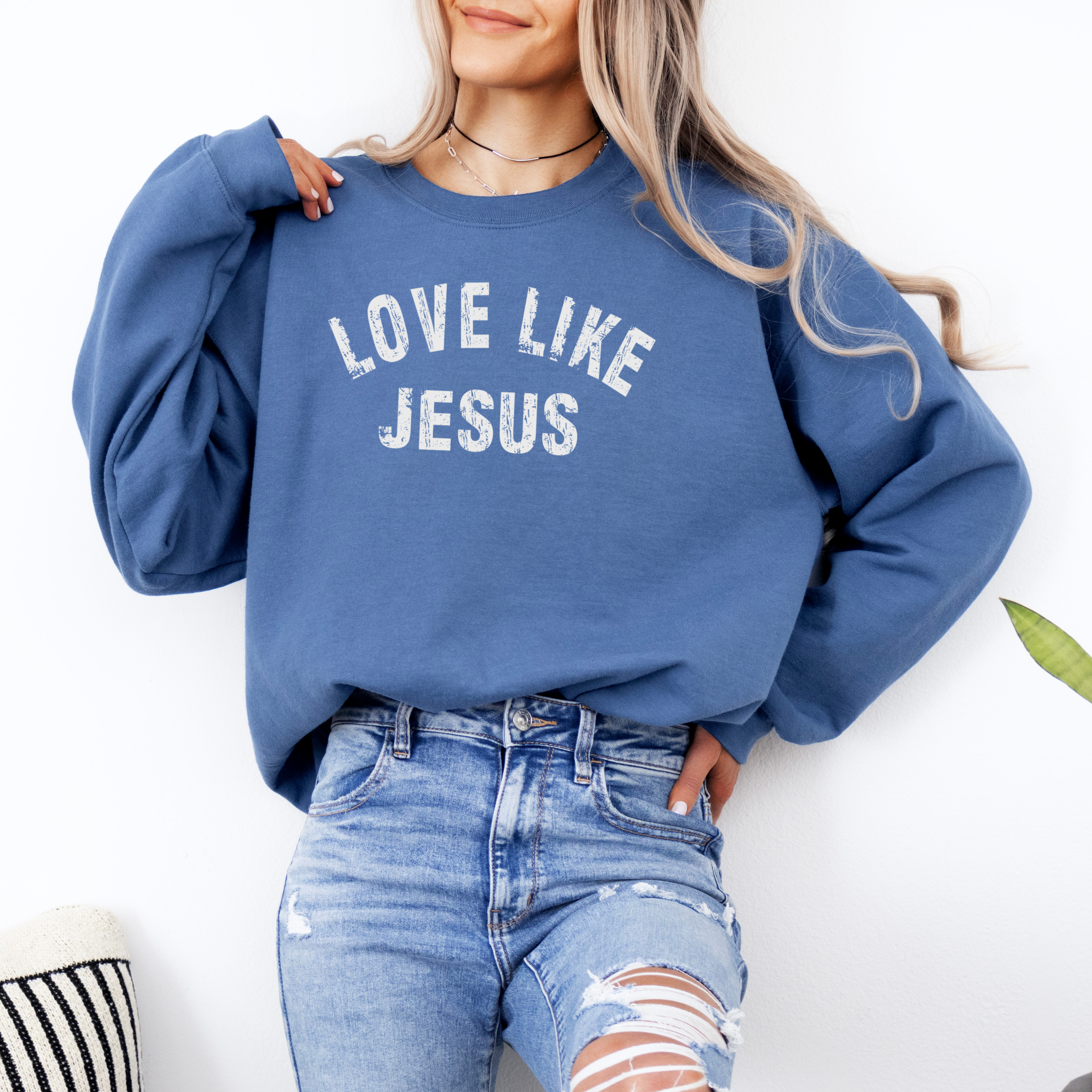 Love Like Jesus Sweatshirt - Christian Spring Tee