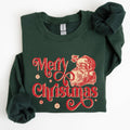 Merry Christmas, Classic Retro Santa, Winter Xmas Sweatshirt