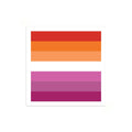 Lesbian Pride Flag Mini Square Sticker