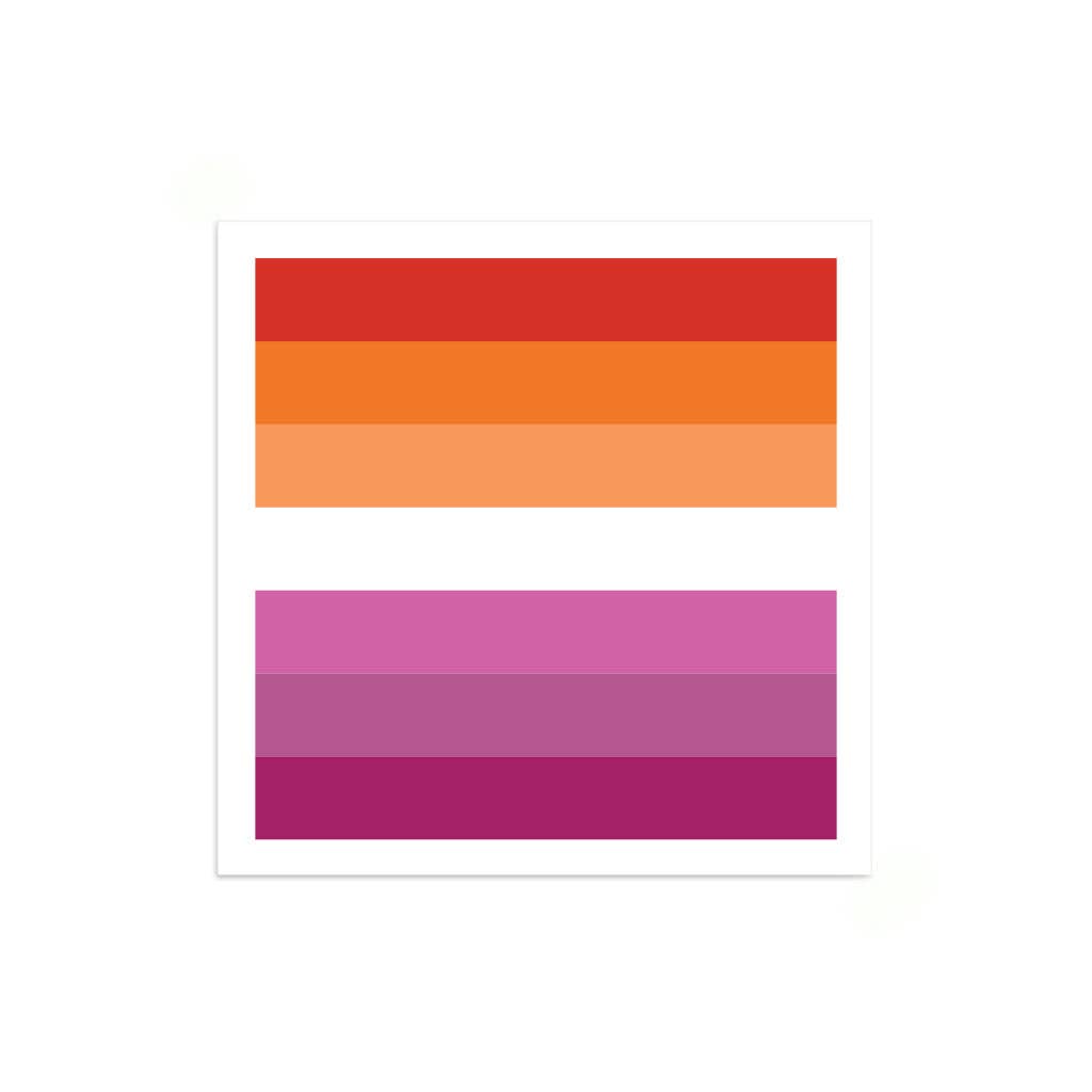 Lesbian Pride Flag Mini Square Sticker