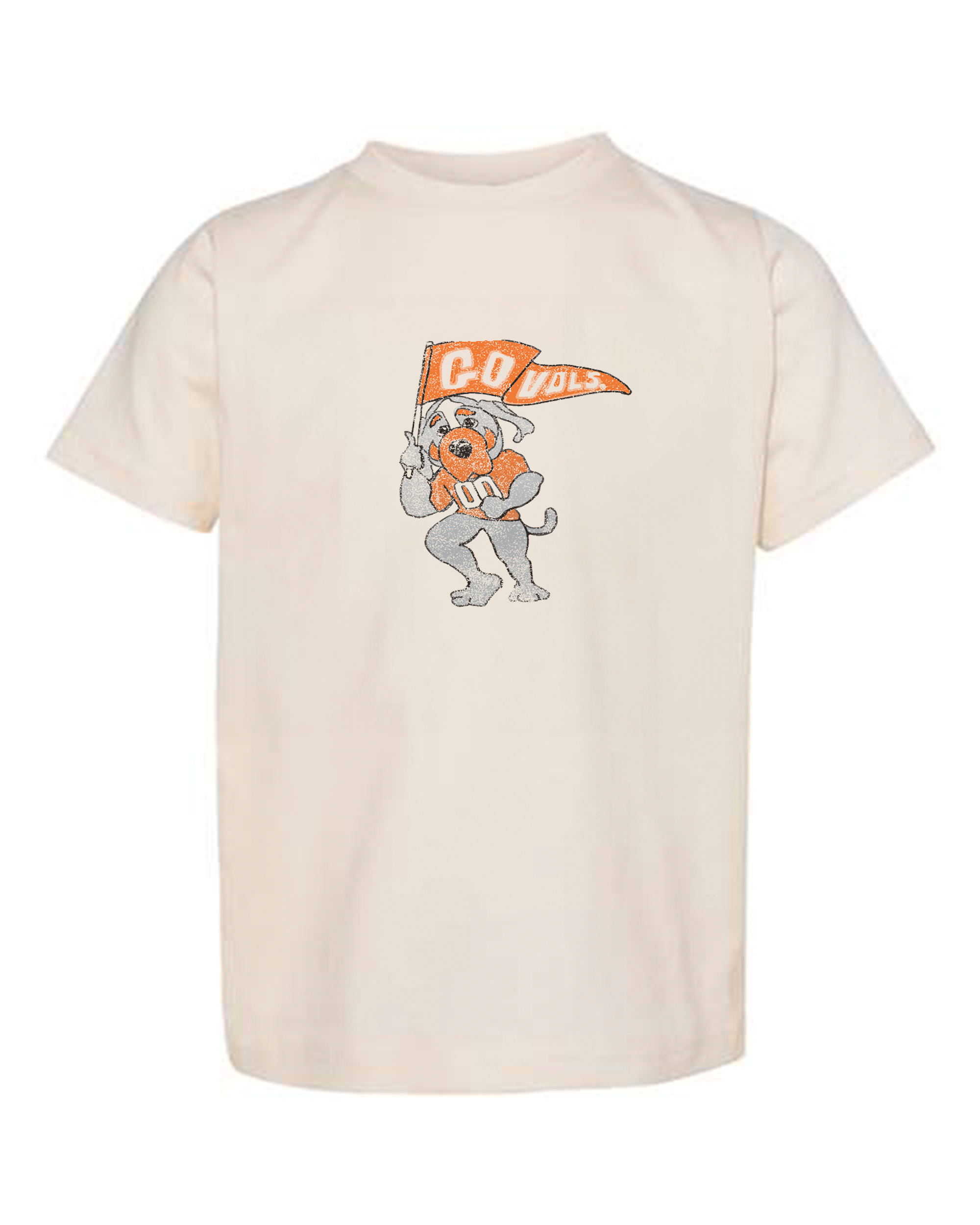 Children's Tennessee Vols Mascot Flag Cream Tee