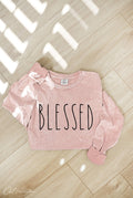 Blessed Mineral Washed Long Sleeve Graphic