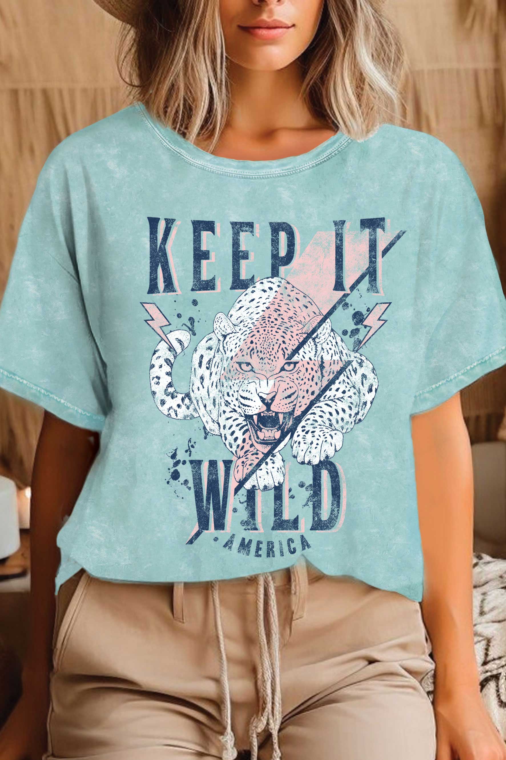 Keep It Wild America Graphic Mineral Washed Tshirts