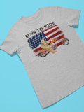 Bigfoot Born To Ride Tshirt (Grey)