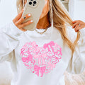 Heart of Coquette Bows Sweatshirt | Screen Print Sweatshirt