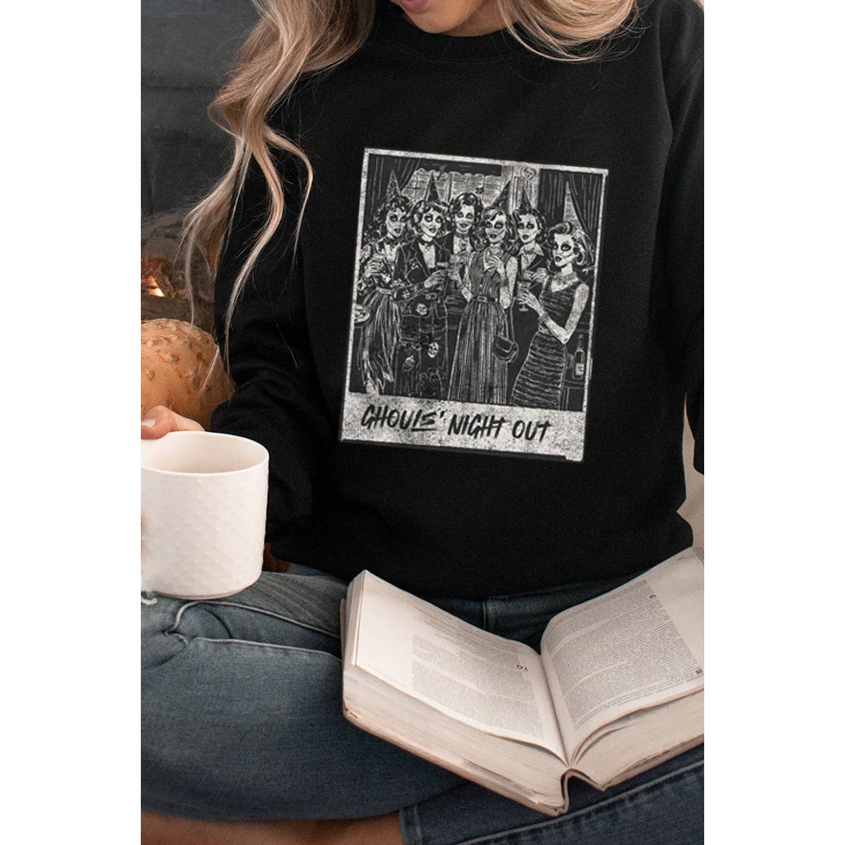 Ghouls Night Out Vintage Graphic Sweatshirts