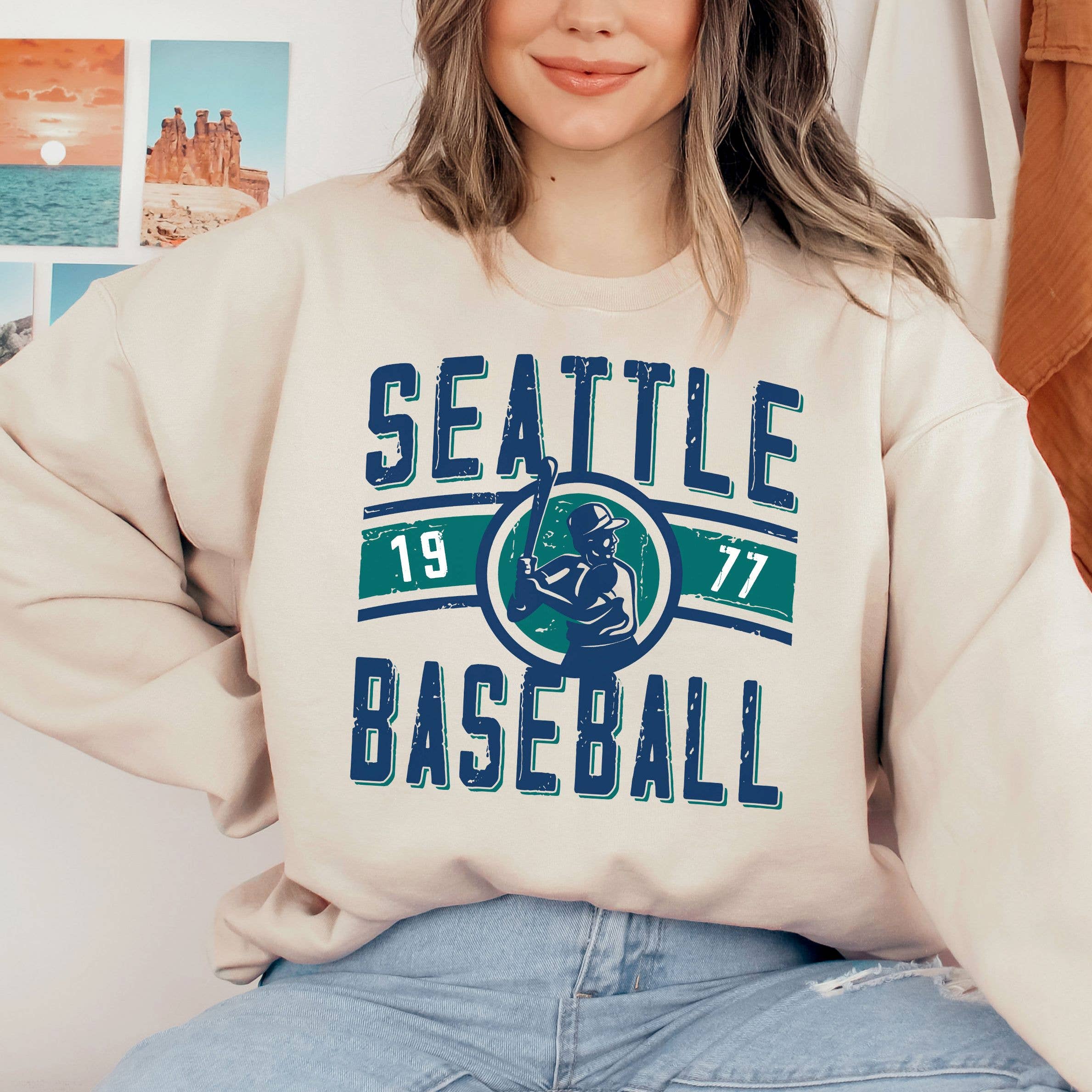Vintage Seattle Mariners Game Day Sweatshirt – Retro Basebal
