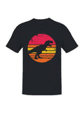 Retro Dinosaur Sunset Silhouette Men's T-Shirt