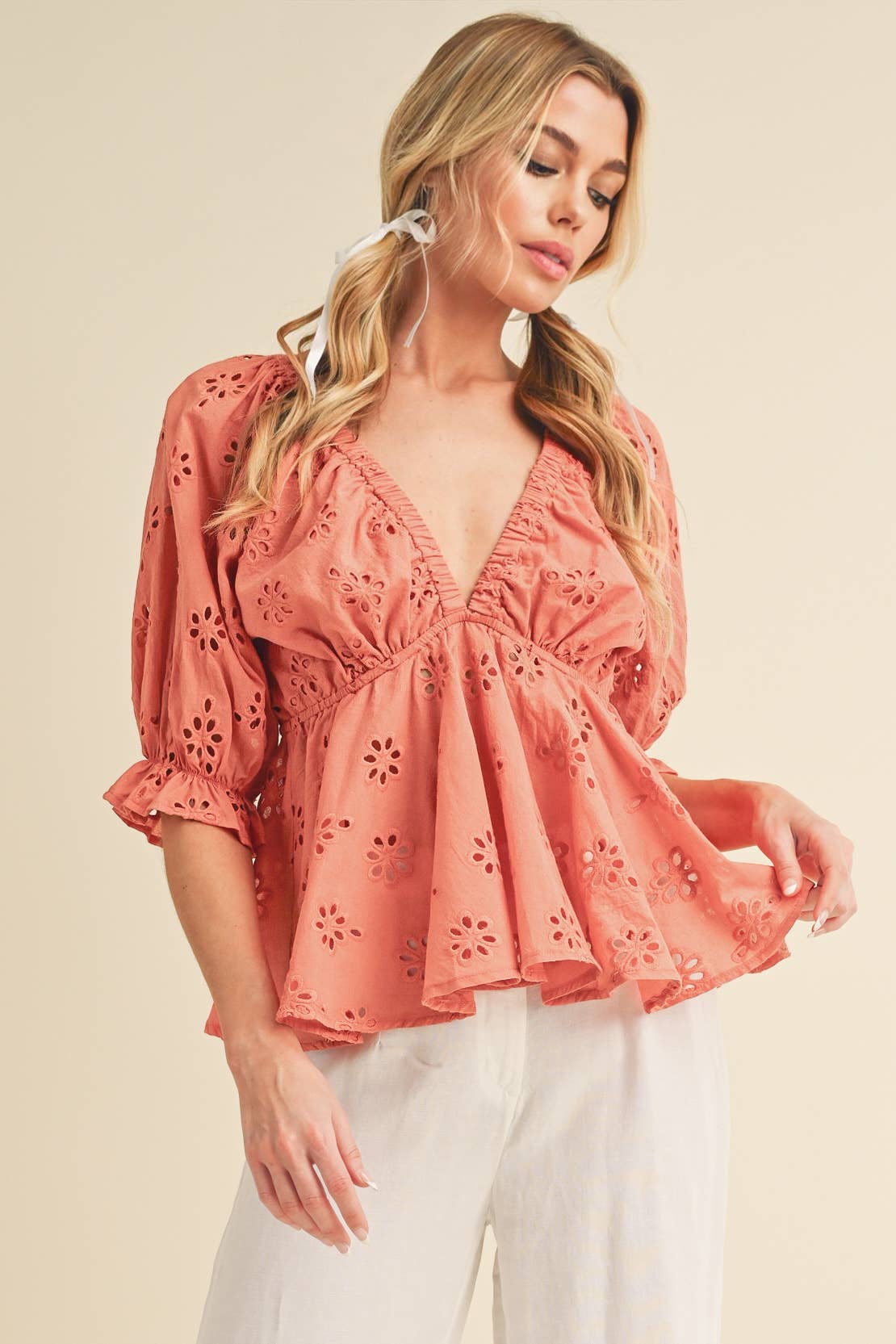 8290DK Hazle Eyelet Embroidered Top 5