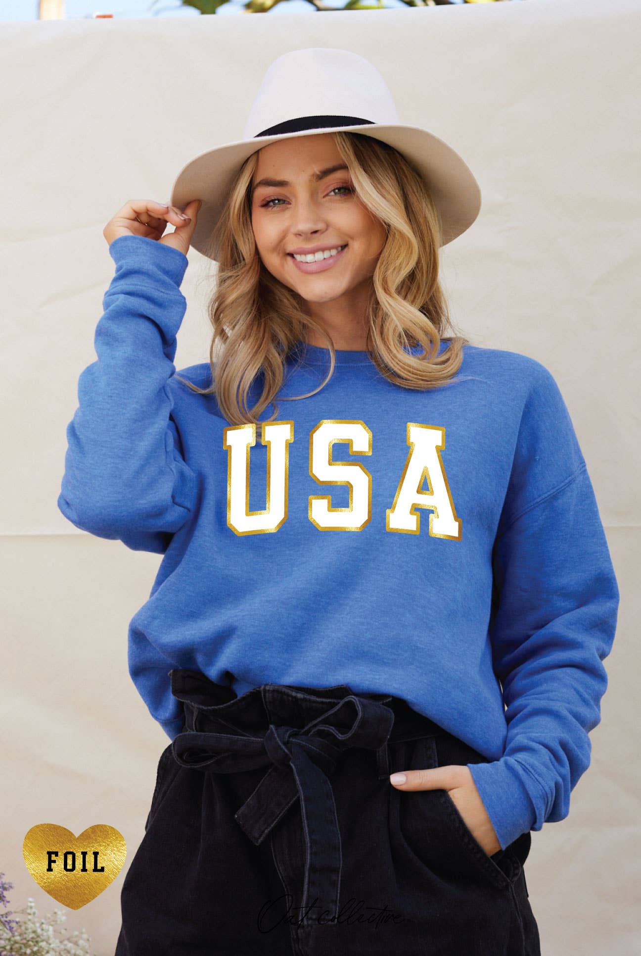 USA Foil Graphic Sweatshirt