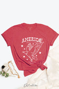 America Land of the Free Graphic T-Shirt