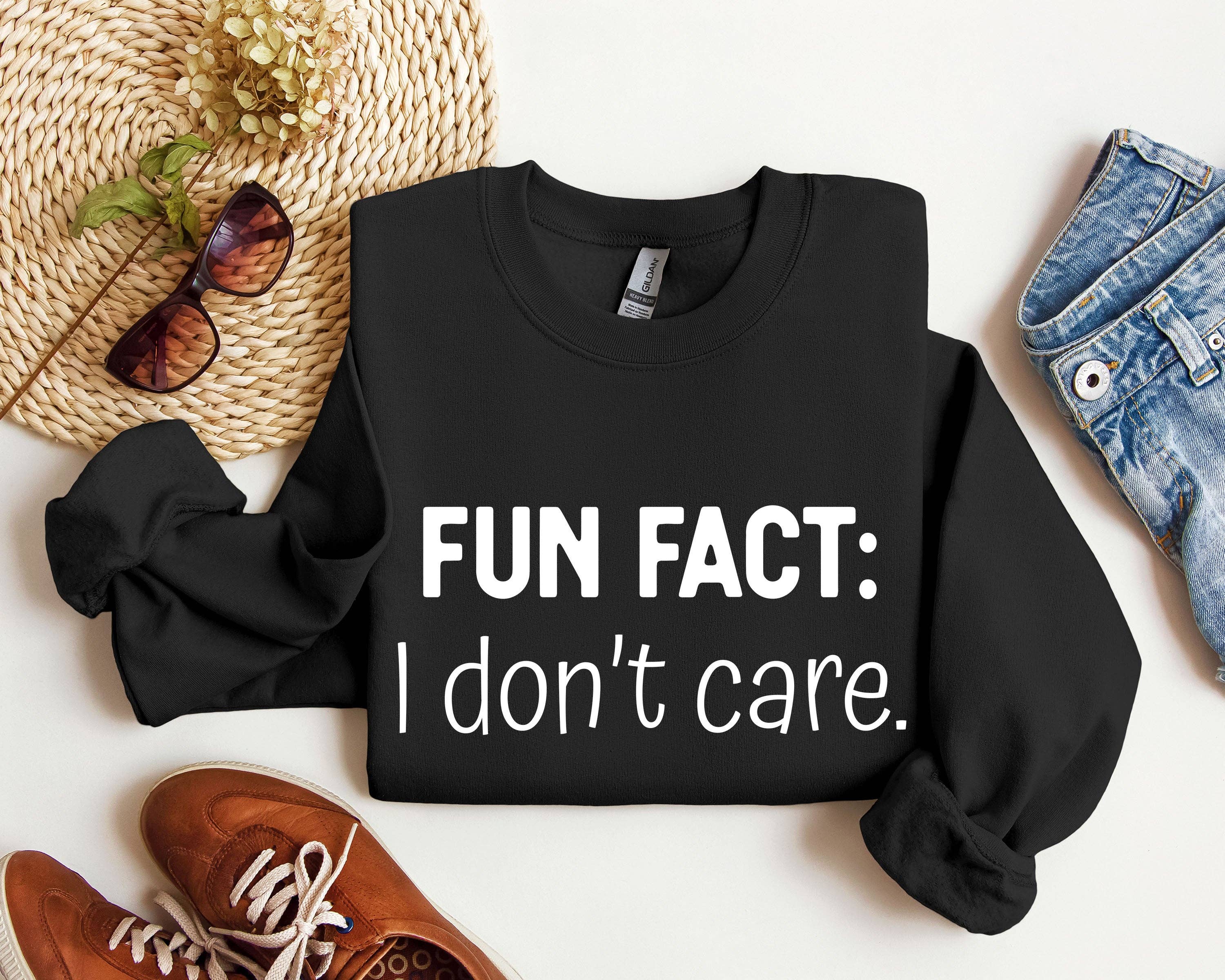 Fun Fact I Don't Care Sweatshirt, Sarcastic Sweatshirt