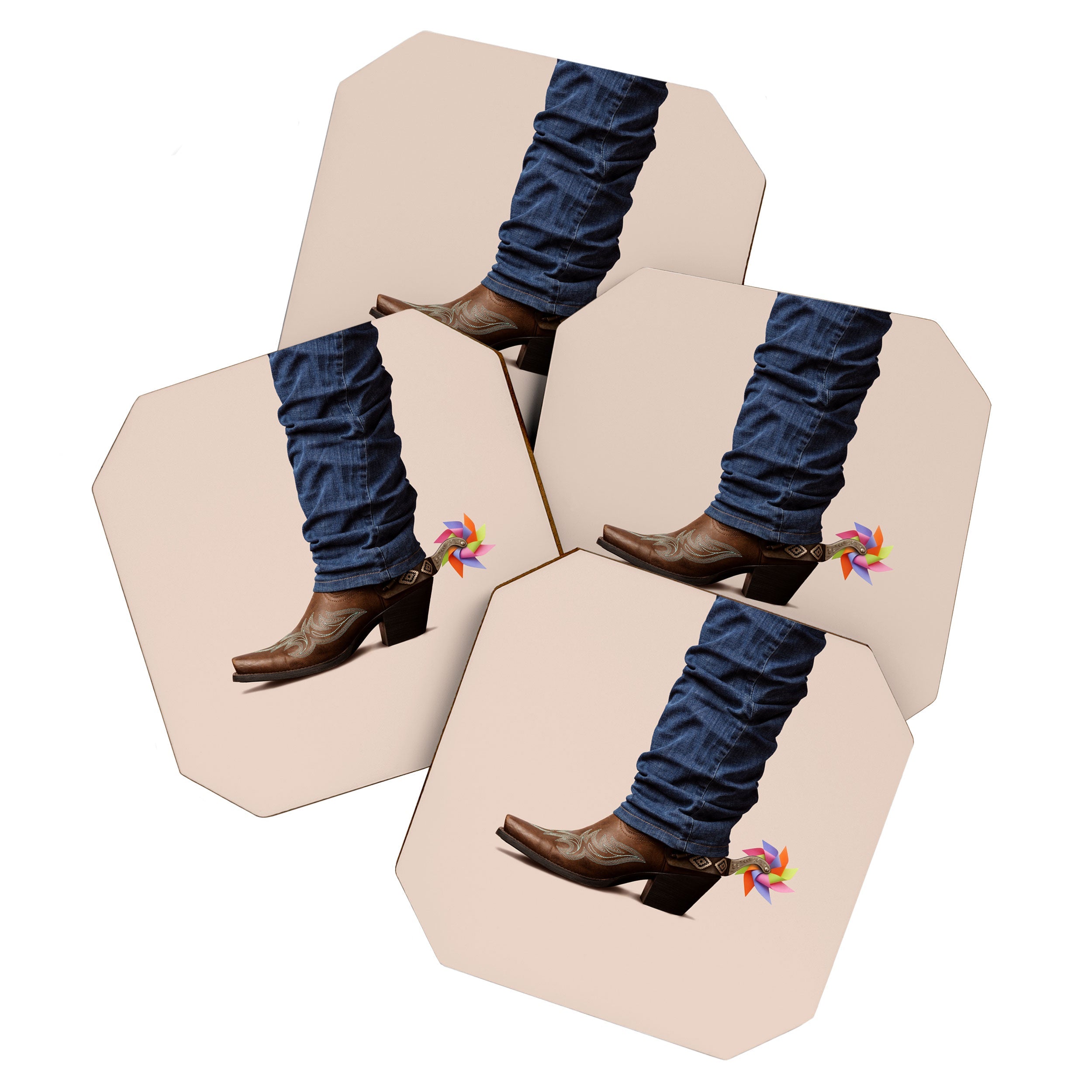 Funny Cowboy  Coaster Gallery Image 1
