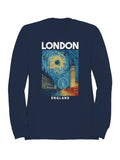 London Night Sky Art Print Men's Sweatshirt