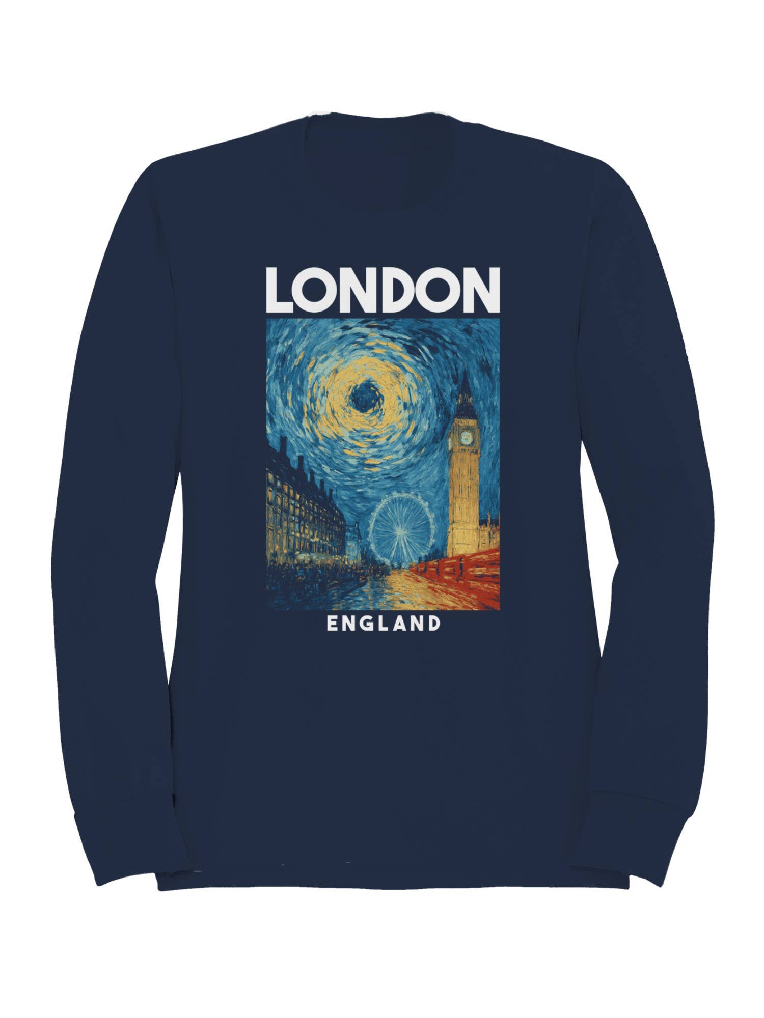 London Night Sky Art Print Men's Sweatshirt