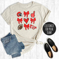 Custom Football Cheerleader Coquette Bows Graphic Tee