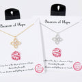 Beacon Flower Cz Paved Pendant Necklace