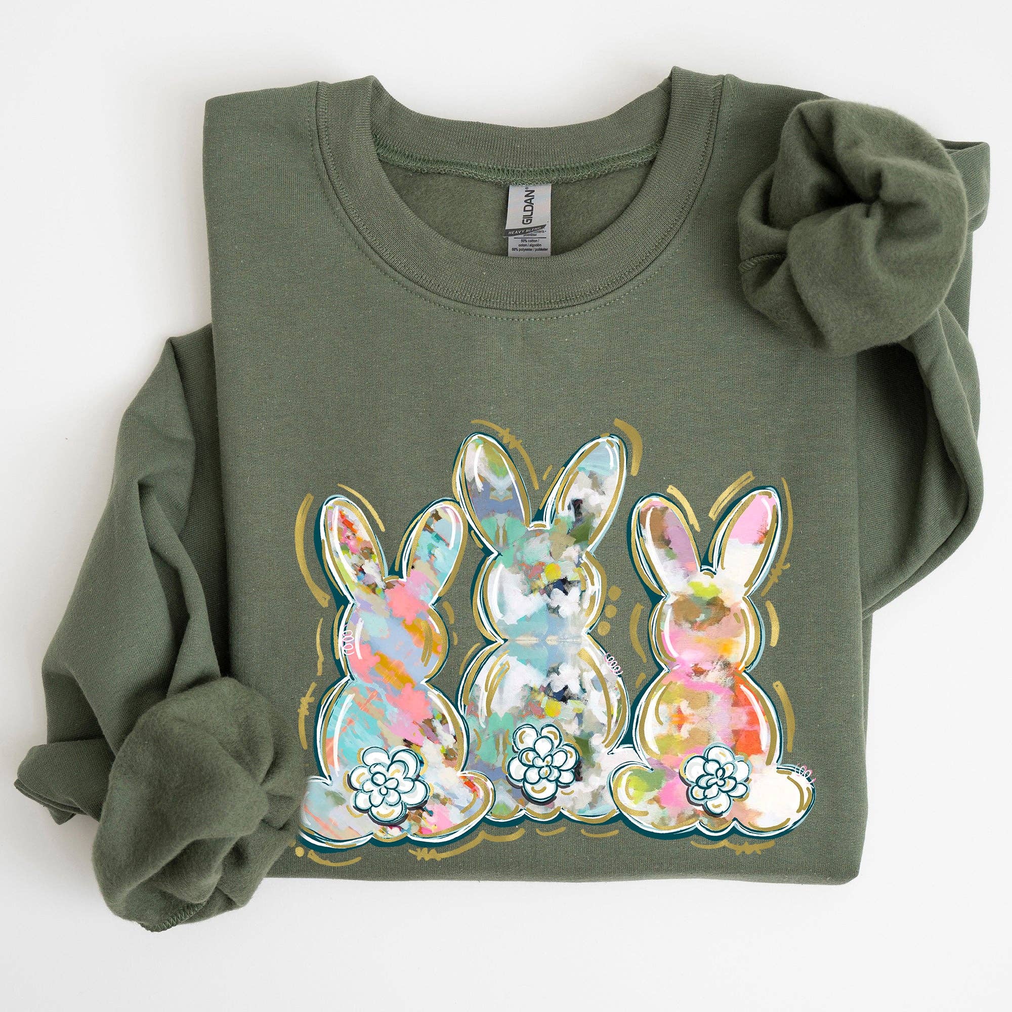 Brushstroke, Easter, Peter Cottontail Watercolor Sweatshirt