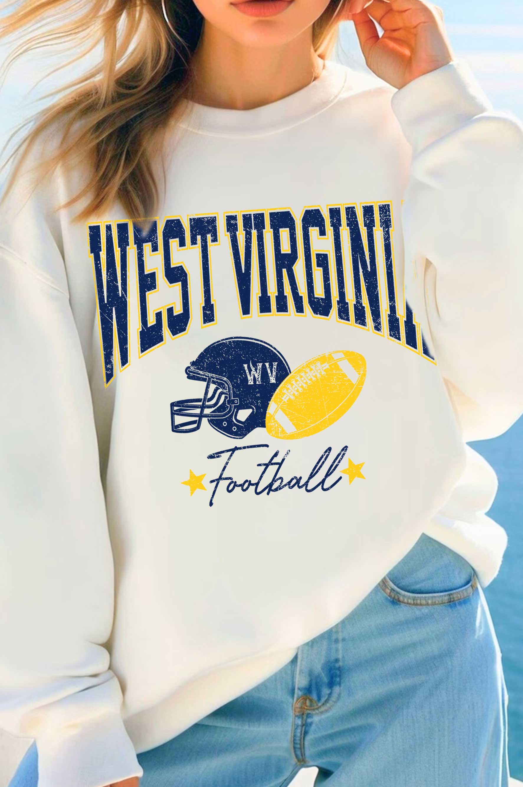 West Virginia Football Graphic Brushed Sweatshirts