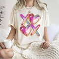 Glittery Colorful Valentine's Hearts Comfort Colors T-Shirt