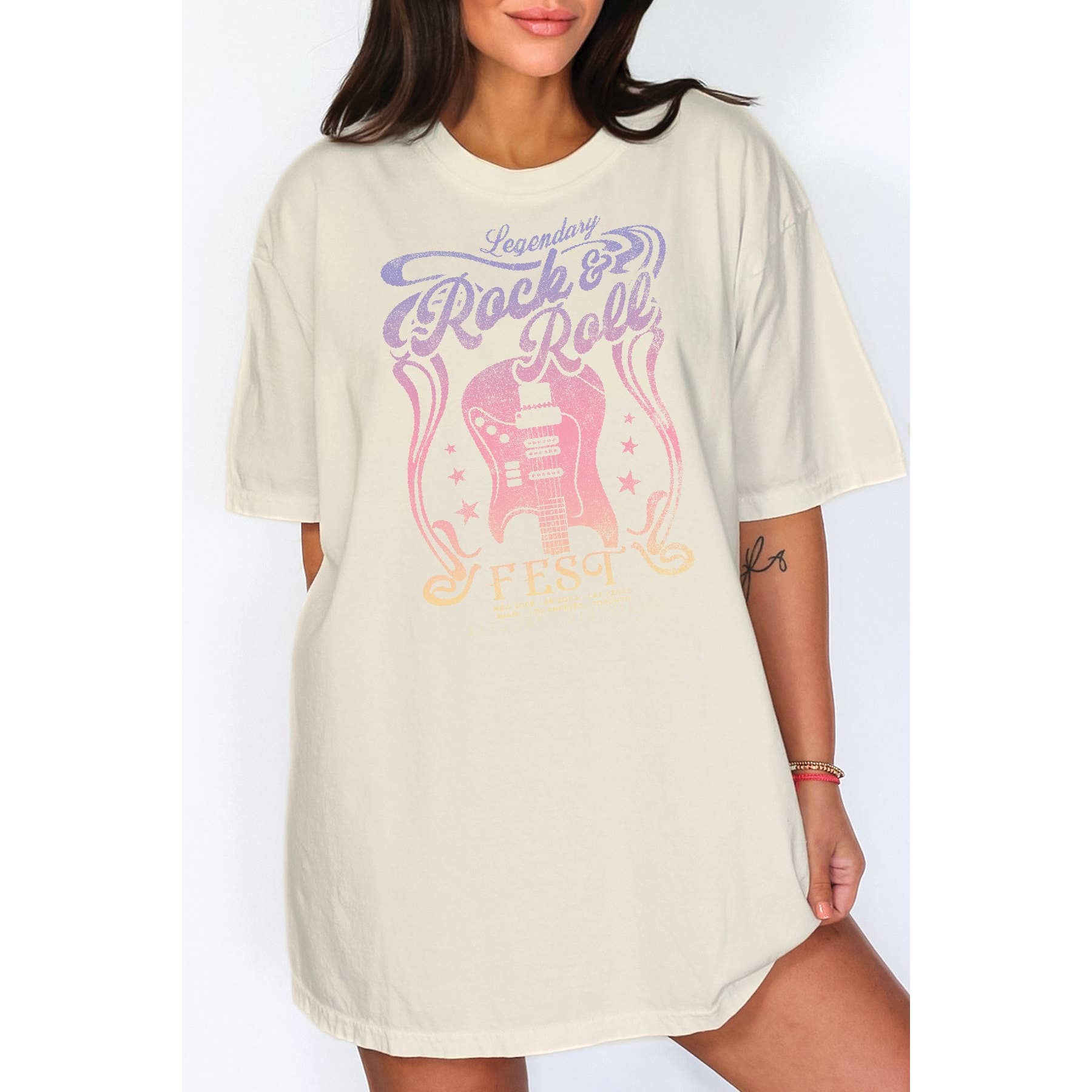 Rock N Roll - Oversized Unisex T Shirt