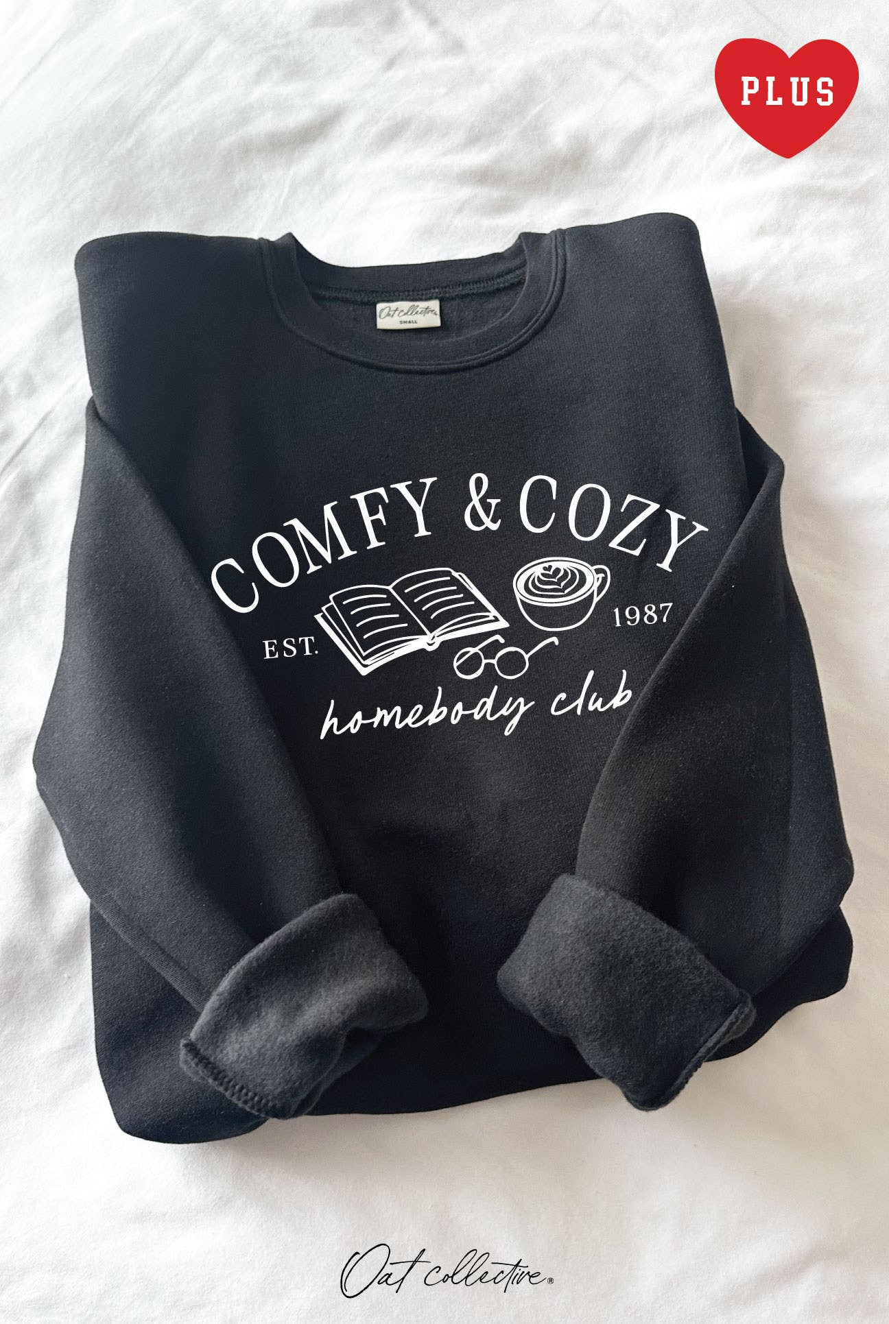 Comfy and Cozy Homebody Club  Plus Graphic Sweatshirt