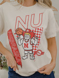 Nebraska Huskers Herbie Courtside Basketball Thrifted Tee