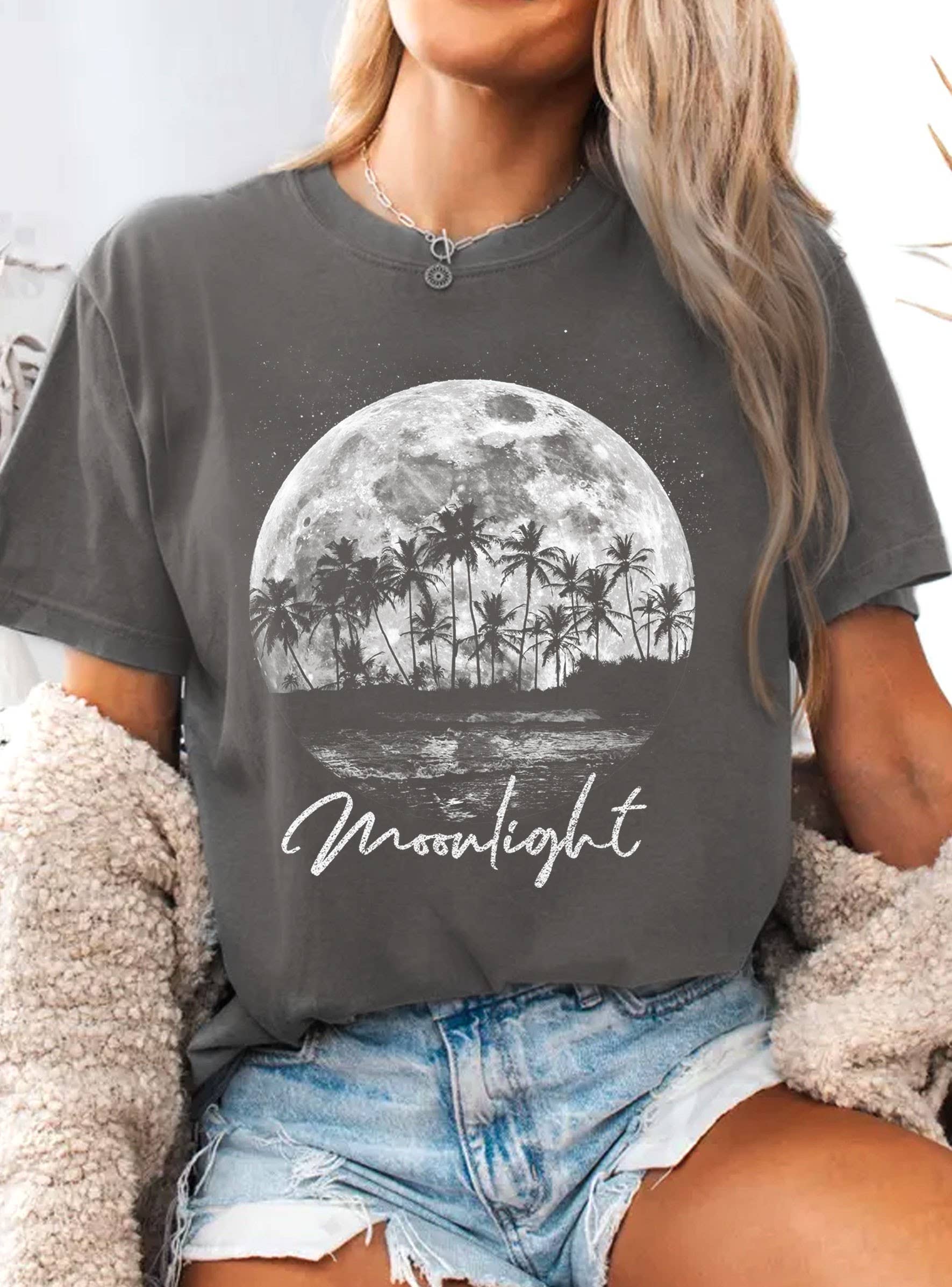 Moonlight Beach California Graphic Tshirts