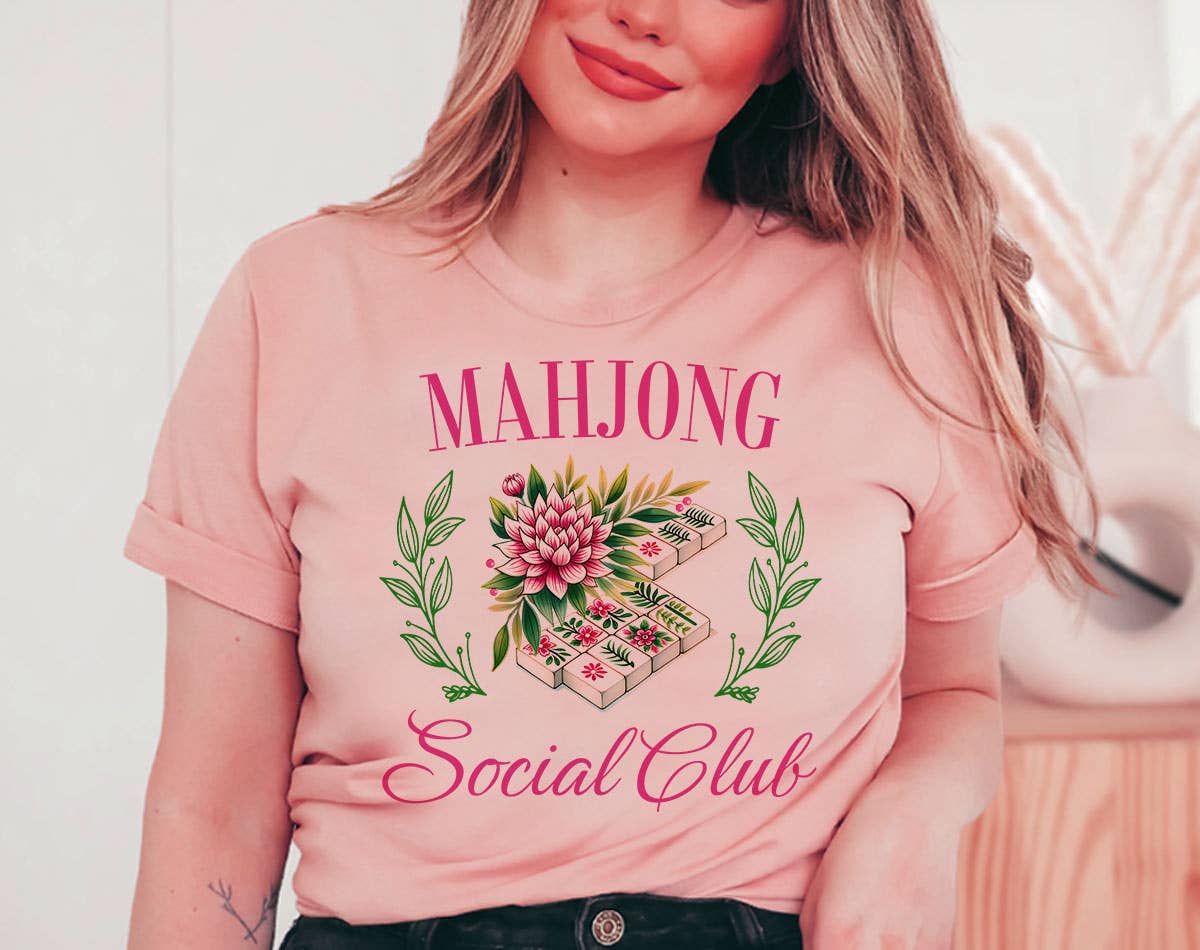 Mahjong Social Club - Mah Jong Canvas T-Shirt